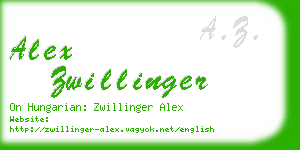 alex zwillinger business card
